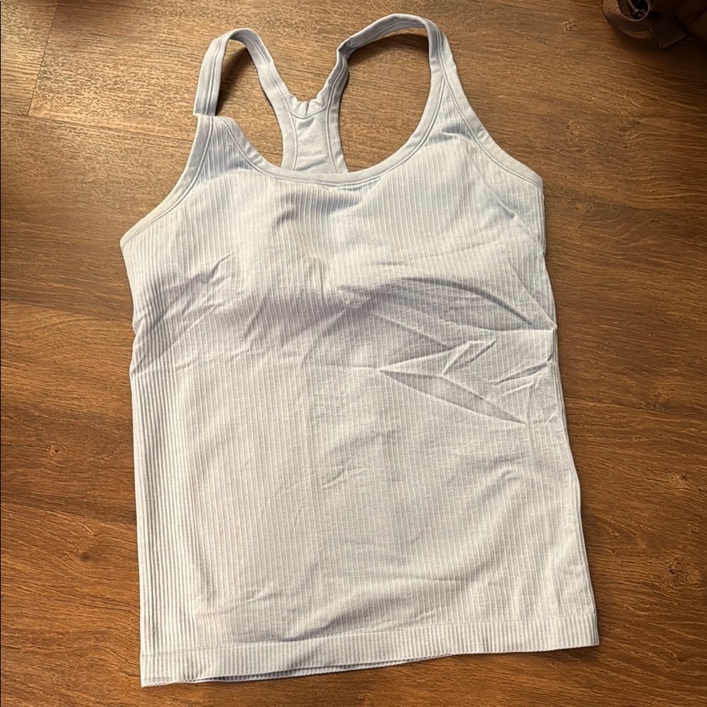 Lululemon Align Waist Length Racerback Women's Ribbed Tank Top - Light Blue